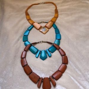 3 African necklaces